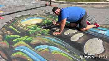 N.B. chalk artists bring live and interactive art to Shediac street