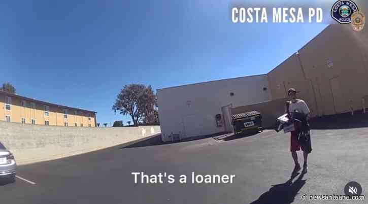 Costa Mesa Police arrest suspect driving stolen vehicle in retail parking lot