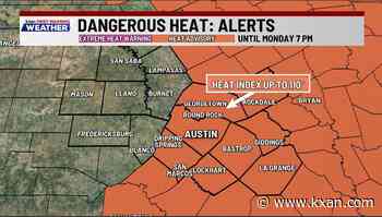 Spotty rain and heat alerts into a new work week