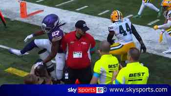 OUCH! Cameraman taken out in Packers-Vikings game!