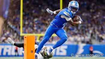 Gibbs not sweating 29-carry workload after Lions ride RB's big day