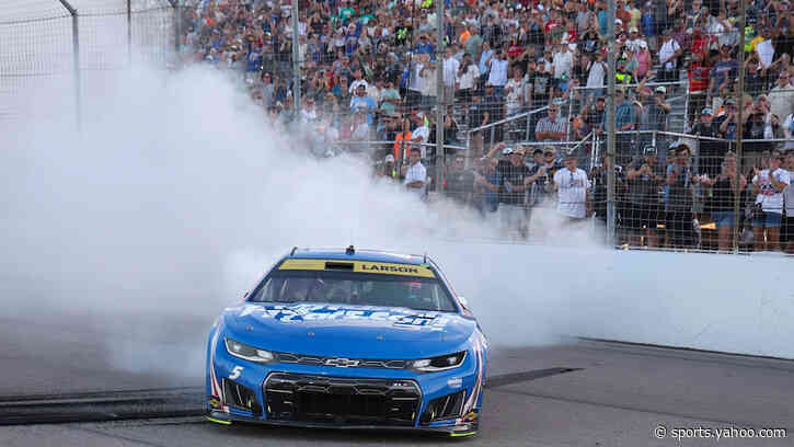 Larson ends 51-race winless streak, boosts NASCAR title hopes in Hendrick 1-2 finish at Gateway
