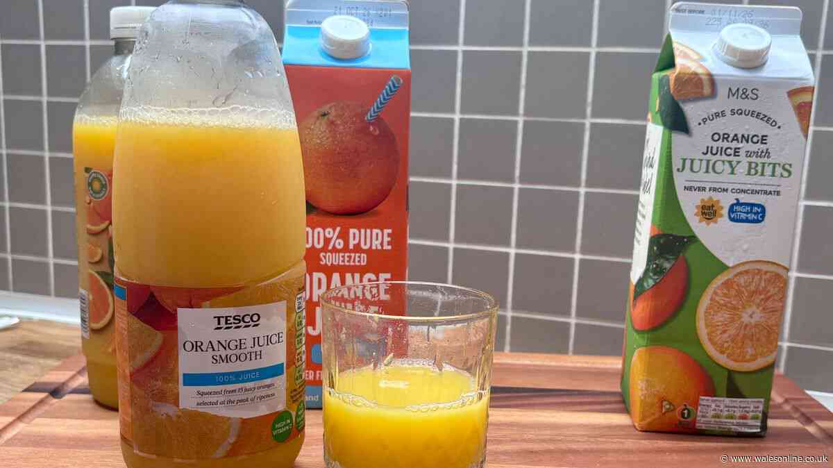 I tried orange juice from four supermarkets - my favourite was better than M&S