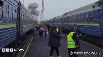Russia hits Ukrainian train shortly after Boris Johnson and top European officials leave station