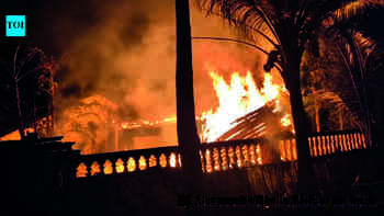 Hyderabad fire: Food stall catches fire in Puppalaguda area
