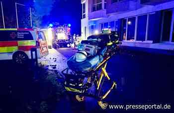 FW-E: Brand im Patientenzimmer einer Pflegeeinrichtung - 84-Jährige Bewohnerin schwer verletzt