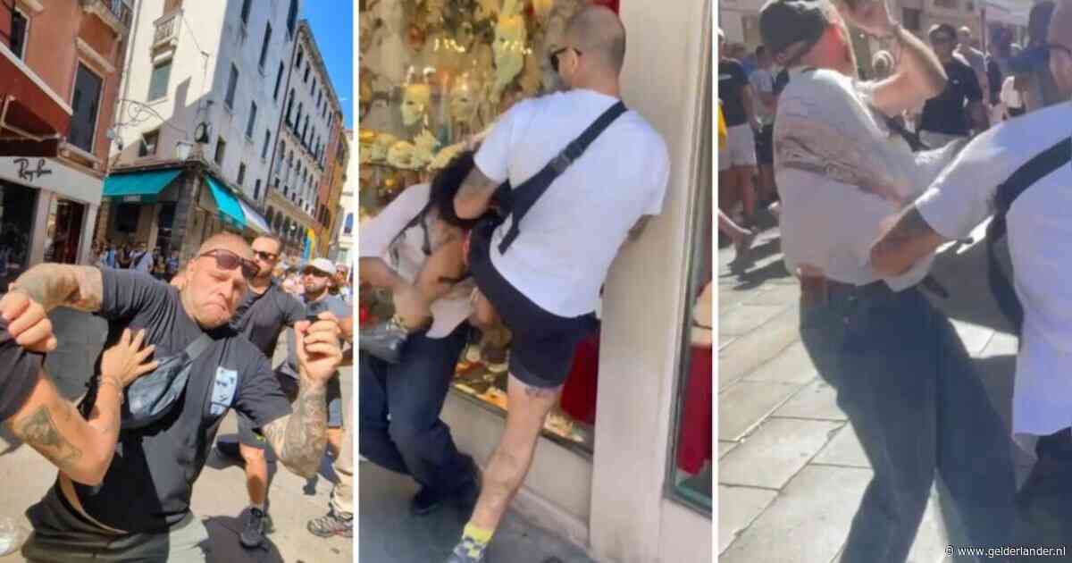 Nederlandse influencer betrokken bij grote vechtpartij met activisten in Venetië, toeristen vluchten winkels in