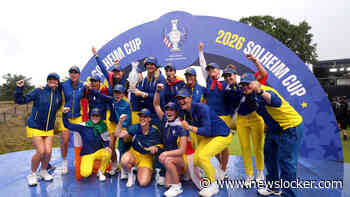 ’Cheerleader’ Anne van Dam sfeermaker tijdens Europese zege op Solheim Cup: ’Nu flink feestje vieren’