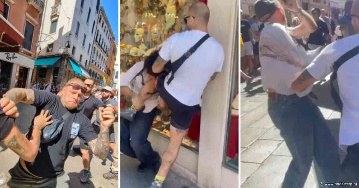 Nederlandse influencer betrokken bij grote vechtpartij met activisten in Venetië, toeristen vluchten winkels in