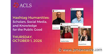 ACLS Presents Hashtag Humanities: Scholars, Social Media, and Knowledge for the Public Good
