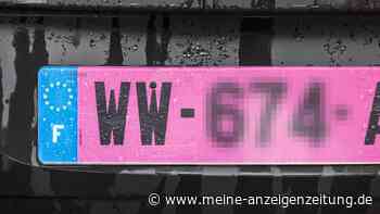 Neue Kennzeichen in Nachbarland: Das steckt hinter den rosa Nummernschildern auf Autos