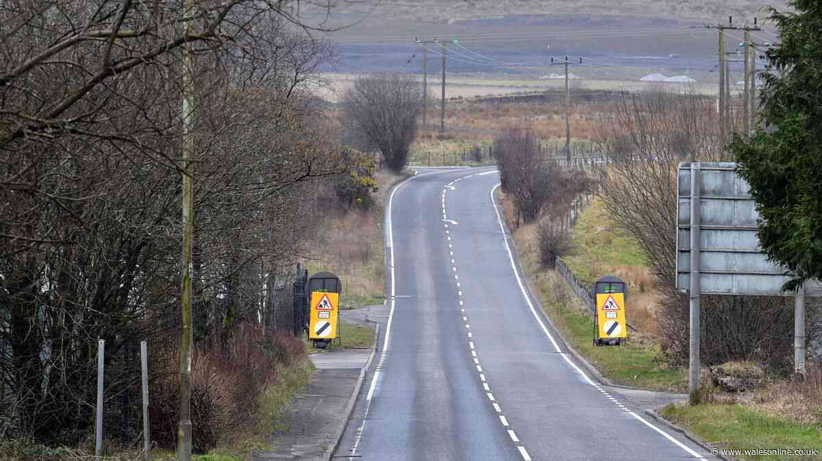Three taken to hospital after crash on Rhondda mountain road