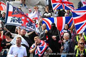 Man charged after wearing burkha to anti-migrant protest amid balaclava ban