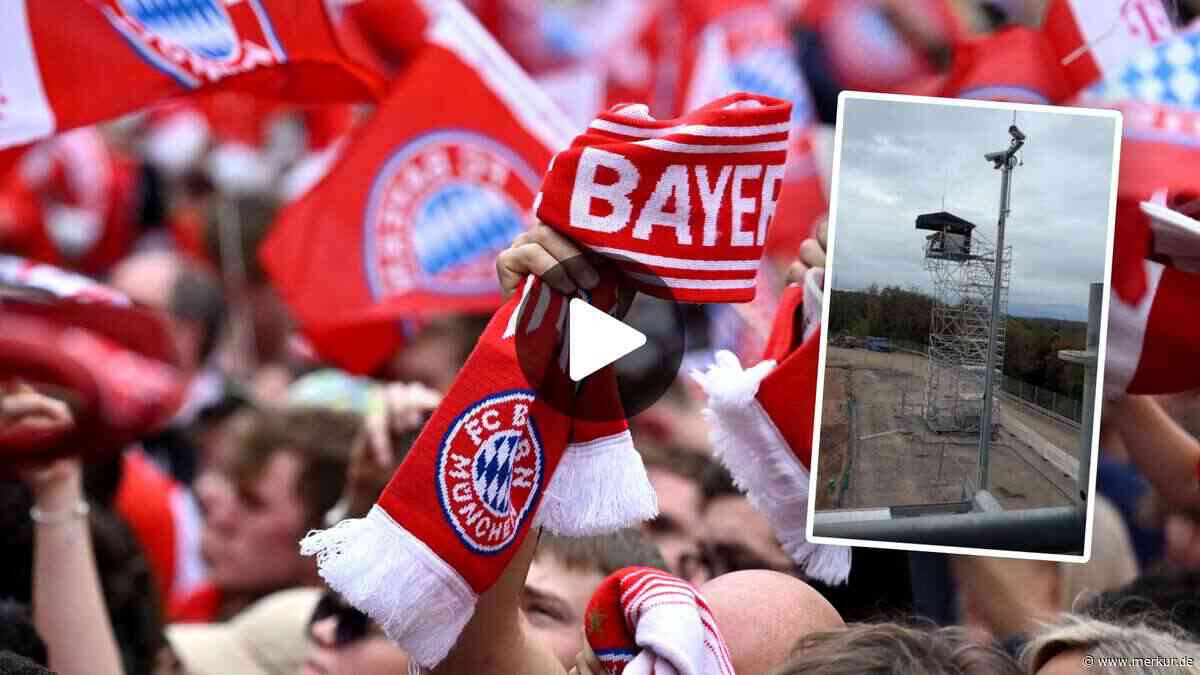 Im Video: Bayern-Fans sorgen neben der Baustelle für Stimmung