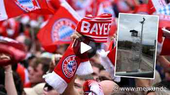 Im Video: Bayern-Fans sorgen neben der Baustelle für Stimmung