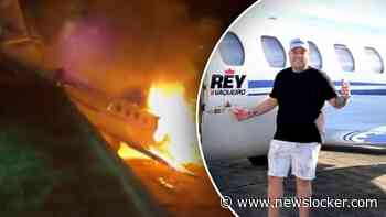 Privéjet met Braziliaanse zanger schiet van landingsbaan en vliegt in brand