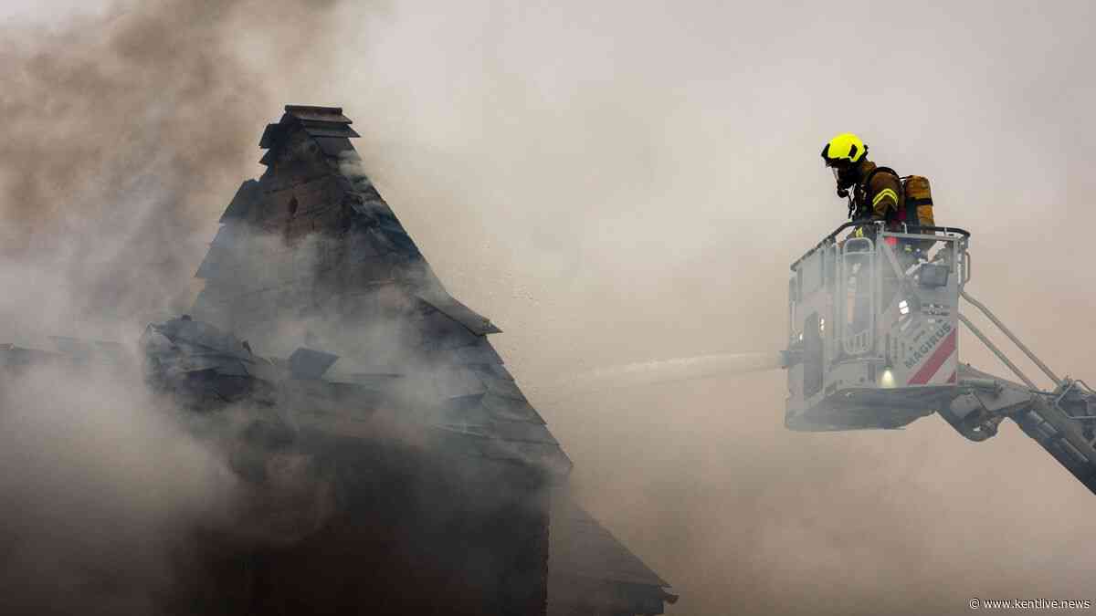 Four people including two children rescued from house fire in Maidstone