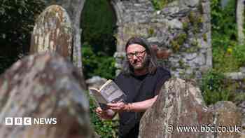 The author unearthing the past in his local graveyards