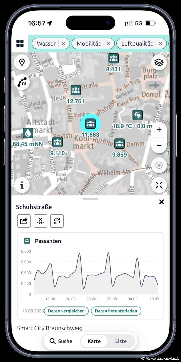 Stadtplan auf braunschweig.de jetzt mit Themenkarten und Live-Daten