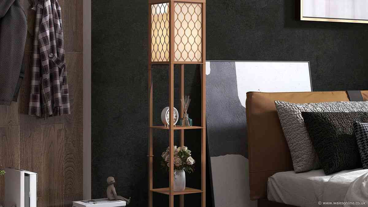 'Classy' lamp with built-in shelves that doubles as bedside table drops below £30