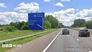 Pedestrian dies after being struck by car on M8 near Glasgow Airport