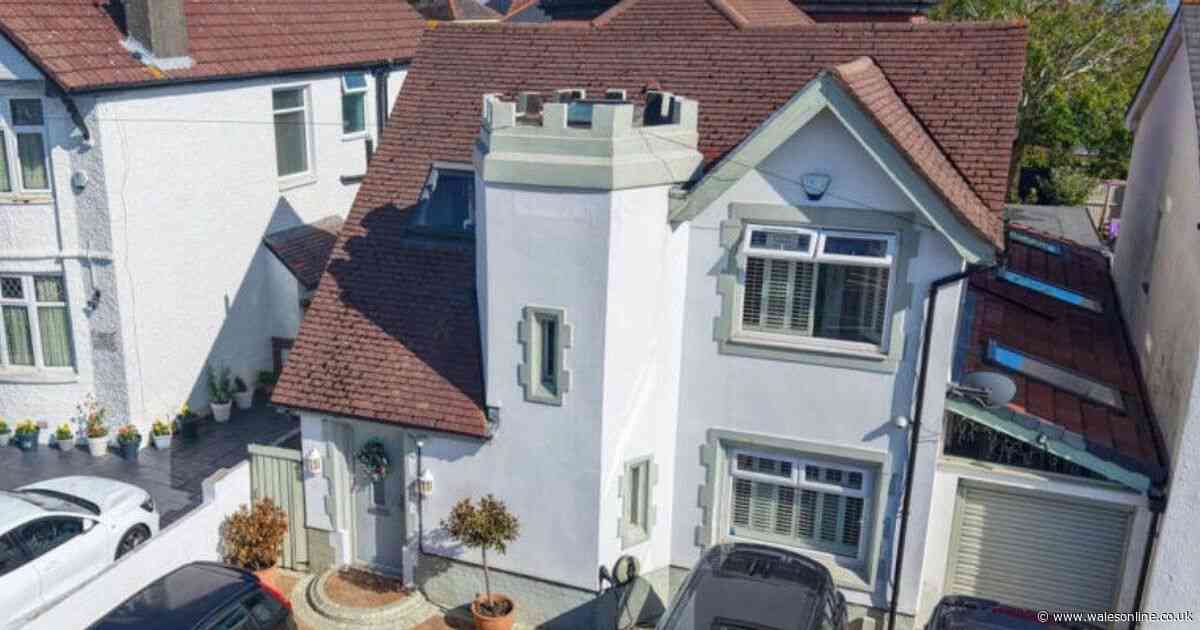 The people living in a house that looks like a castle on one of Cardiff's busiest roads