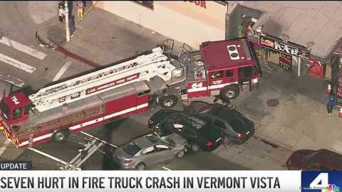 Crash involving LAFD apparatus sends 7 to hospital