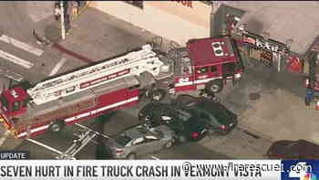 Crash involving LAFD apparatus sends 7 to hospital