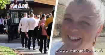 Mourners line the streets as 'party queen' who died in North East house blaze laid to rest