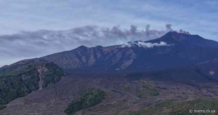 Ash billows two and a half miles into sky and ‘red alert’ issued after Mount Etna erupts