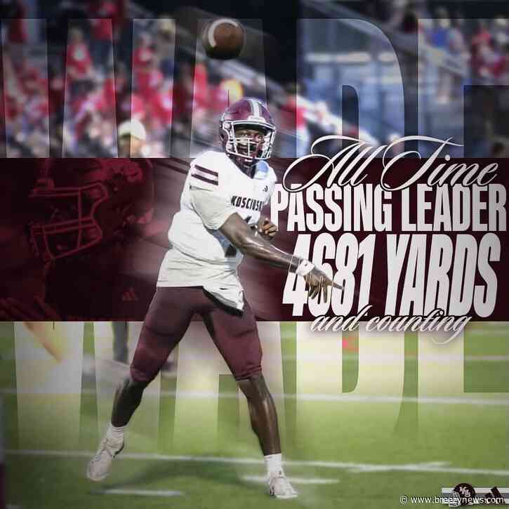 Caiden Wade Sets Kosciusko All-Time Passing Record