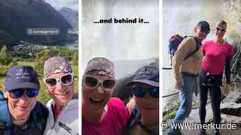 Maria Höfl-Riesch und ihr Freund unternehmen waghalsige Wasserfall-Wanderung