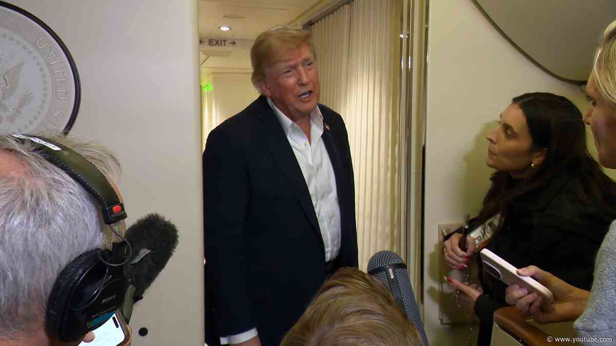 President Trump Gaggles with Press on Air Force One En Route Joint Base Andrews, Sep. 13, 2026