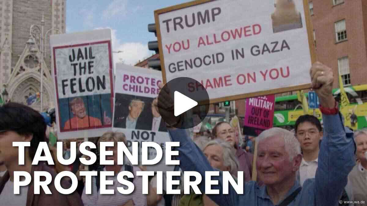 „Trump muss raus“ – Massenproteste in Dublin gegen Irlandbesuch des US-Präsidenten