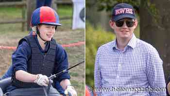 Beaming Lady Louise Windsor, 22, is cheered on by her boyfriend at carriage driving event as she begins her gap year
