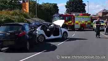 One person in hospital after Cramlington crash with huge emergency response