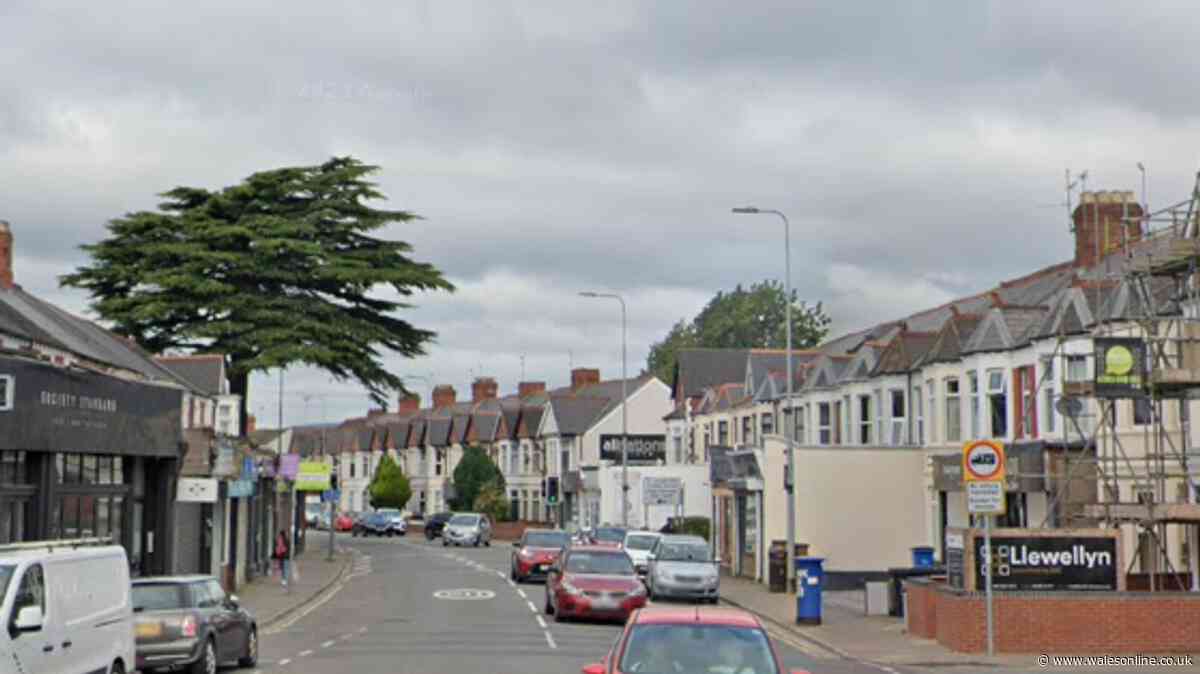 Police cars crash forces Cardiff road closure