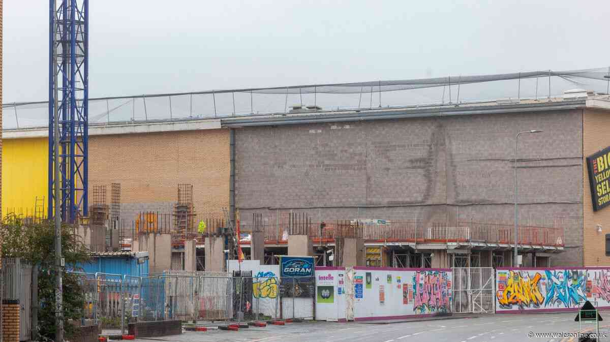 Huge eyesore in Cardiff demolished as work on new flats gets underway