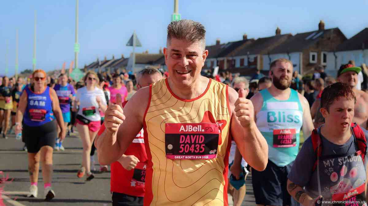 Newcastle pensioner takes part in his 42nd Great North Run to raise funds for children's charity