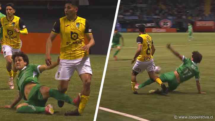 [VIDEO] El brutal planchazo de Favian Loyola a Luis Pavez en el Audax vs. O'Higgins