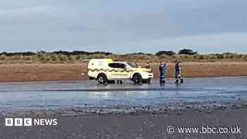 Beach ordnance destroyed in controlled explosion
