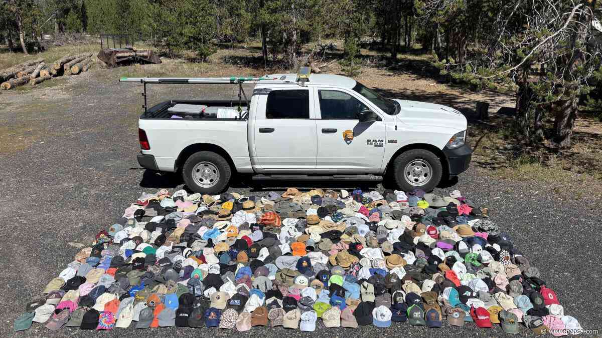 Yellowstone National Park retrieved 280 hats from hydrothermal vents this summer