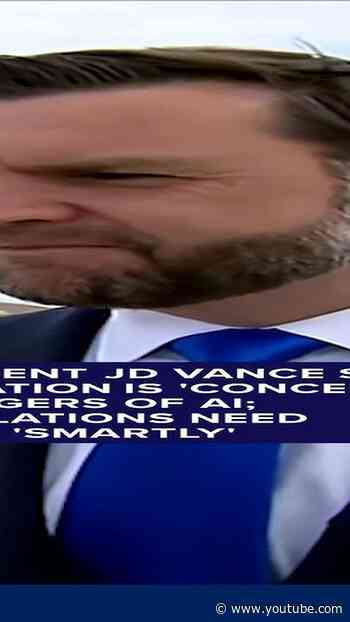 Vice President JD Vance says administration is 'concerned' about dangers of AI