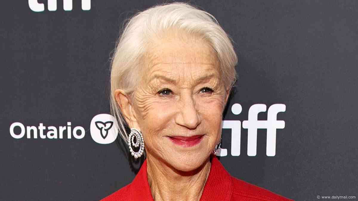 Helen Mirren turns heads in a red blazer and flirty black skirt as she joins Billie Piper leading the stars at the Toronto Film Festival