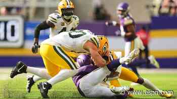 Vikings' O'Connell says he doesn't fault Packers for hit on Murray
