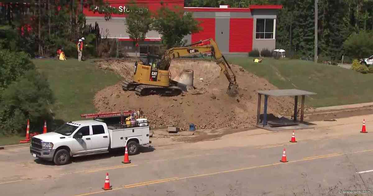 Cary water main break impacts 50,000 customers: schools and restaurants close early