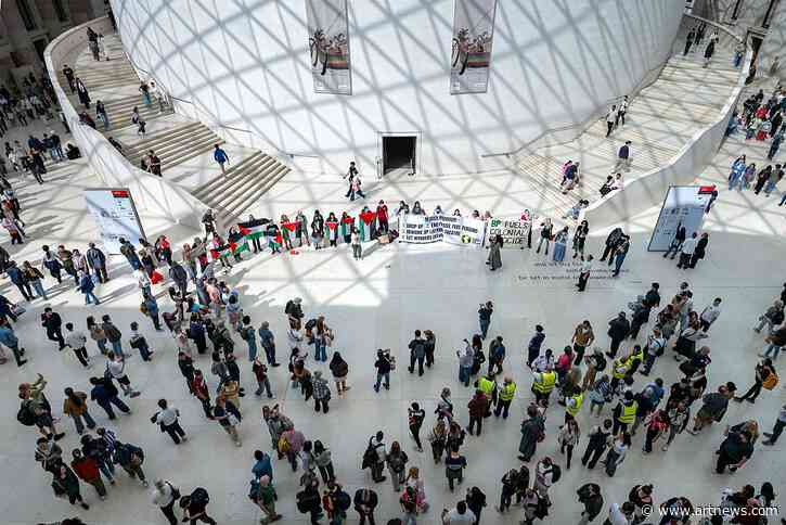 Pro-Palestine Activists Protest at British Museum During Bayeux Tapestry Exhibition’s Opening Weekend