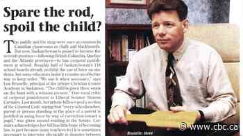 Former Saskatoon private school admin, pictured with paddle in 1997, testifies at former principal's trial