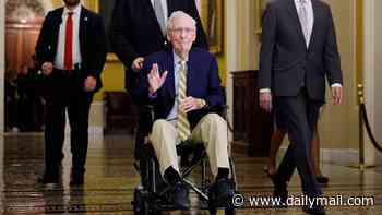 Very frail Mitch McConnell, 84, seen for the first time after 90-day absence as he makes shock Senate return