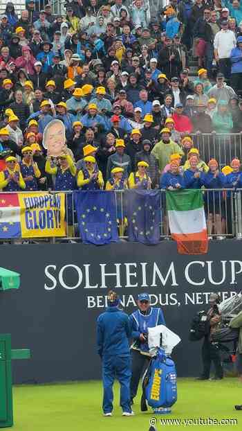 First tee SCENES in the rain at the Solheim Cup